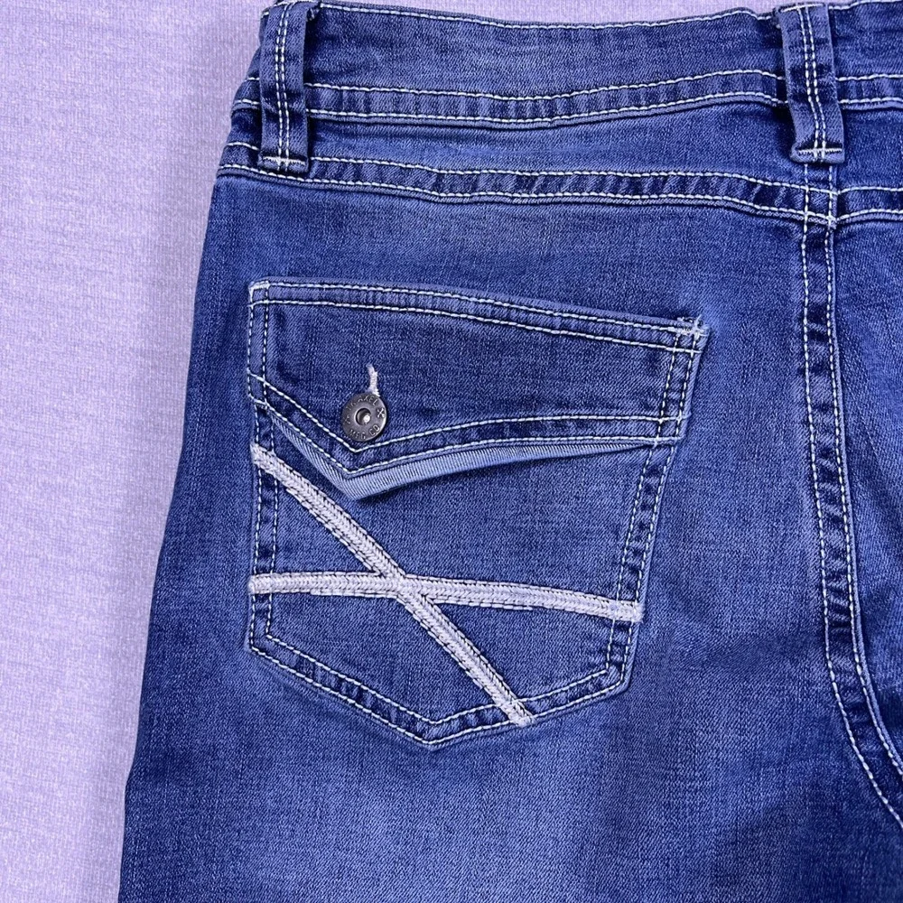 TK Axel Men Slim Boot Cut Jeans Blue‎ Denim Size 34x30 Stretch RN138823